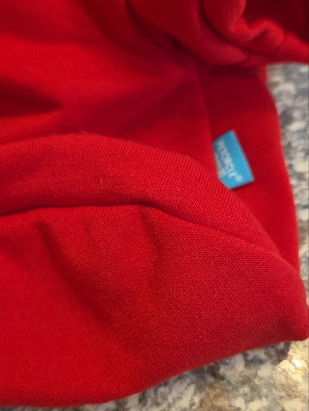 Red Fleece Dog Hoodie with Hood - Unbranded